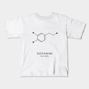 Dopamine Molecular Structure - White Kids T-Shirt